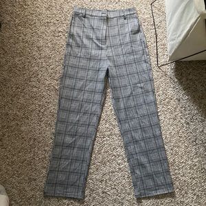 Checkered grey work pants